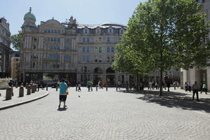 building, day, England, eye level view, London, pavement, plaza, spring, street, sunny, The United Kingdom