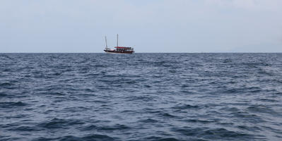 boat, day, eye level view, seascape, summer, sunny, Thailand