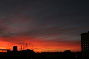 ambient light, cloud, diffuse, diffused light, dusk, England, eye level view, London, natural light, sky, sunset, sunset, The United Kingdom, winter