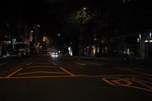 artificial lighting, city lights, England, eye level view, London, night, spring, street, The United Kingdom, urban