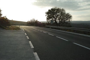 autumn, Croatia, diffuse, diffused light, eye level view, road, sunset, Zadar, Zadarska