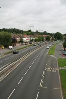 car, day, elevated, England, grass, guardrail, London, natural light, road, The United Kingdom, vegetation