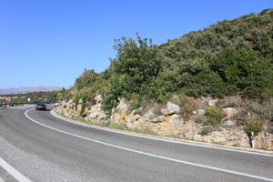 autumn, bright, Croatia, day, Dubrovacko-Neretvanska, Dubrovnik, eye level view, hill, natural light, road, shrubland, sunny