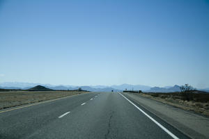 California, clear, day, eye level view, road, sky, summer, sunny, The United States