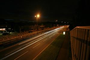 artificial lighting, effect, elevated, England, evening, grass, London, road, The United Kingdom