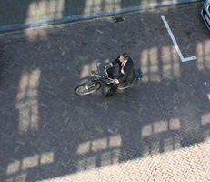 above, business, cycling, day, man, street, summer, sunny, The Netherlands, Utrecht, Utrecht