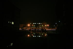 artificial lighting, autumn, city lights, England, eye level view, Gloucester, night, outdoor lighting, The United Kingdom, urban