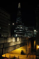 building, city, city, city lights, cityscape, England, evening, eye level view, London, night, Shard, street, The United Kingdom, winter