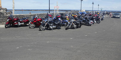 Canarias, day, eye level view, motorcycle, parking, Spain, summer, sunny