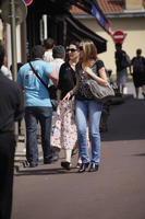 Aquitaine, Biarritz, day, eye level view, France, group, people, spring, street, sunlight, sunny, sunshine, woman