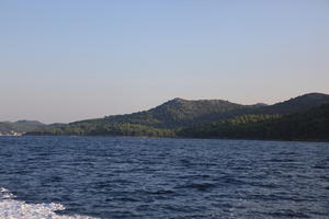 coastline, Croatia, dusk, eye level view, seascape, woodland, Zadar, Zadarska