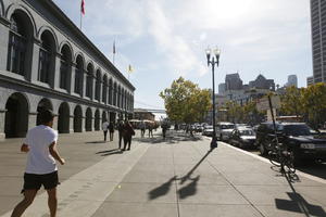 afternoon, California, day, eye level view, pavement, San Francisco, street, summer, sunny, The United States, urban