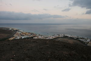 Canarias, cloud, dusk, elevated, evening, Las Palmas, seascape, sky, Spain, sunset, town