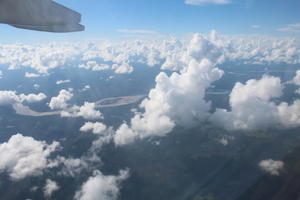 aerial view, cloudscape, day, Madre de Dios, Peru, summer, sunny