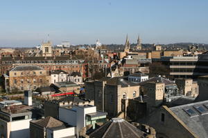 cityscape, day, elevated, England, Oxford, roof, sunny, The United Kingdom, urban, winter