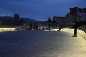 artificial lighting, Bilbao, evening, lowered, Pais Vasco, path, pavement, Spain