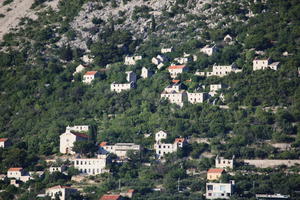 building, Croatia, day, eye level view, house, Makarska, mountain, Splitsko-Dalmatinska, tree, vegetation, woodland