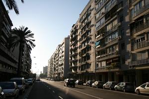 Andalucia, architecture, building, car, dusk, eye level view, facade, residential, Sevilla , Spain, street, transport