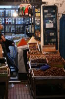 artificial lighting, autumn, Essaouira, eye level view, food, market, Morocco, object, stall