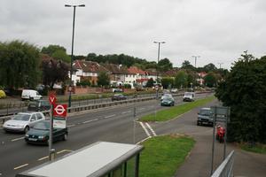 car, day, elevated, England, grass, guardrail, London, natural light, road, The United Kingdom, vegetation