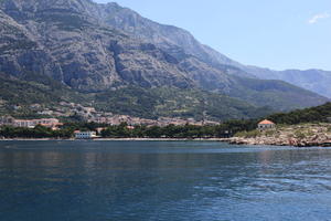 Croatia, day, eye level view, Makarska, mountain, seascape, Splitsko-Dalmatinska, summer, town, vegetation