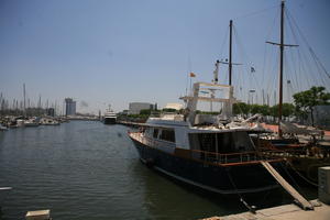 Barcelona, boat, Cataluña, day, direct sunlight, eye level view, ferry, marina, Spain, spring, sunny