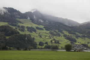 autumn, day, diffuse, diffused light, eye level view, mountain, natural light, overcast, Switzerland