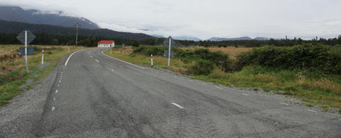 day, diffuse, diffused light, eye level view, natural light, New Zealand, overcast, road, summer, West Coast