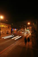 artificial lighting, effect, elevated, England, eye level view, London, night, street, The United Kingdom