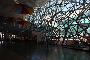 Australia, day, decoration, eye level view, facade, floor, glass, indoor lighting, interior, Melbourne, natural light, station, Victoria