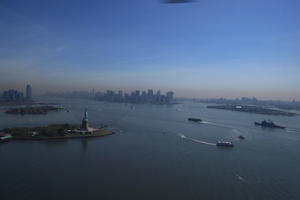 cityscape, day, elevated, Manhattan, New York, river, ship, The United States