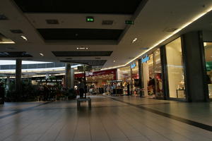 artificial lighting, ceiling, eye level view, floor, indoor lighting, Lubuskie, Poland, retail, shop, shopfronts, shopping centre, Zielona Góra