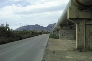 cloudy, day, eye level view, Orihuela, pipe, road, Spain, Valenciana