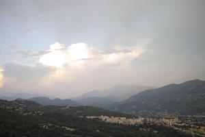 cloud, cloudy, day, elevated, eye level view, France, mountain, overcast, Provence Alpes Cote D