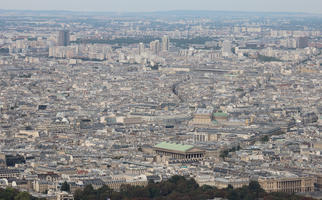 aerial view, autumn, city, cityscape, day, diffuse, diffused light, France, Ile-De-France, Paris