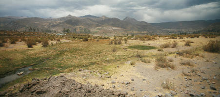 Arequipa, Arequipa, autumn, day, elevated, moorland, natural light, overcast, Peru, valley, Valley of Volcanoes, vegetation