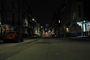 artificial lighting, city lights, England, eye level view, London, night, outdoor lighting, street, The United Kingdom