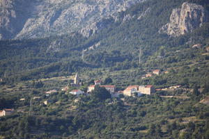 Croatia, day, eye level view, Makarska, mountain, Splitsko-Dalmatinska, summer, tree, vegetation, village, woodland