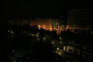 A Coruña, artificial lighting, building, elevated, Galicia, night, Spain, summer