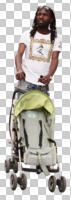 African, afrocarribean, ambient light, black, black and minority ethnic, casual, cutout, cutout men, cutout people, day, diffuse, diffused light, eye level view, front, male, man, pram, pushchair, standing, summer