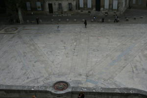 autumn, Avignon, day, diffuse, diffused light, elevated, France, Languedoc-Roussillon, pavement, square