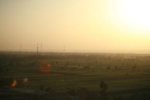 aerial view, clear, dusk, East Timor, Egypt, Egypt, palm, sky, sunset, vegetation