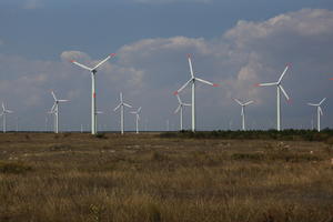 Bulgaria, day, eye level view, field, sunny, Varna, wind turbine