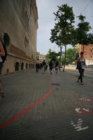 Barcelona, Cataluña, day, eye level view, group, natural light, people, Spain, street