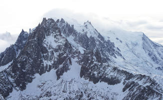 Chamonix, day, diffuse, diffused light, eye level view, France, mountain, Rhone-Alpes, snow, winter