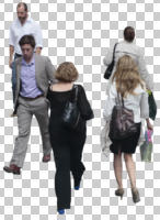 casual, cutout, cutout groups, cutout people, day, diffuse, diffused light, eye level view, group, people, summer, walking