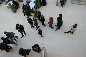 above, British Museum, casual, crowd, day, England, indoor lighting, interior, London, museum, natural light, people, The United Kingdom, walking, winter