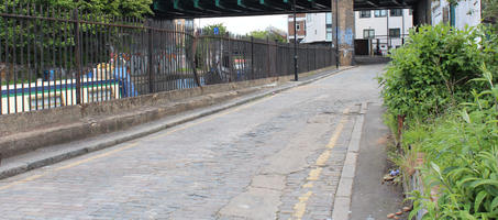 boat, day, England, eye level view, fence, London, path, pavement, spring, sunny, The United Kingdom