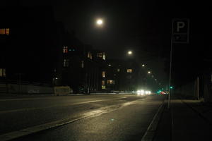 artificial lighting, Copenhagen , Denmark, eye level view, Kobenhavn, night, outdoor lighting, street