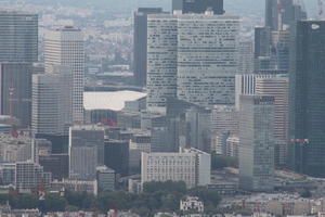 aerial view, autumn, city, cityscape, day, diffuse, diffused light, France, Ile-De-France, Paris